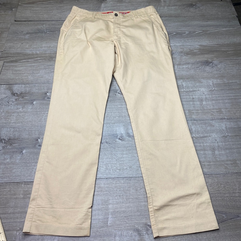 Under Armour Pants Golf 1240942 Mens 38x34 Tan Beige Cotton Blend Chino Straight